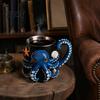 Novedad Utensilios de Cocina para Bebidas Taza de Pulpo con Asa, Diseño de Relieve de Profundidad Resina Acero Inoxidable Revestimiento Seguro Taza de Café, Taza de Beber Termoaislante para