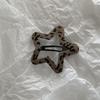 Polka Dot Leopard Print Leather Star Hair Clip - Cloud Cutout BB Clip for Side Bangs