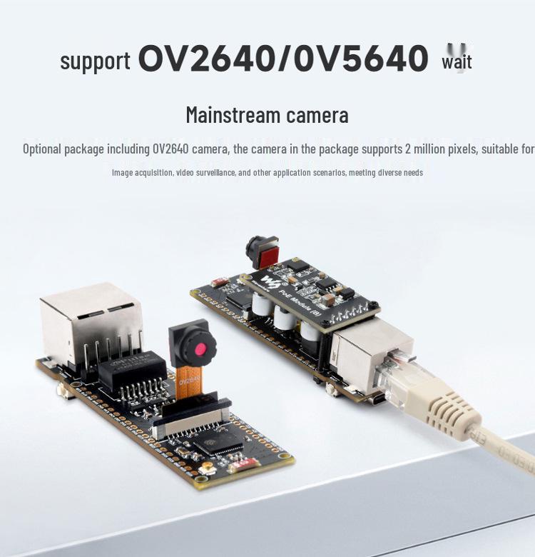 ESP32-S3 Development Board with Ethernet, WiFi/Bluetooth 5, PoE, Camera Support, 32-bit LX7 Dual-core