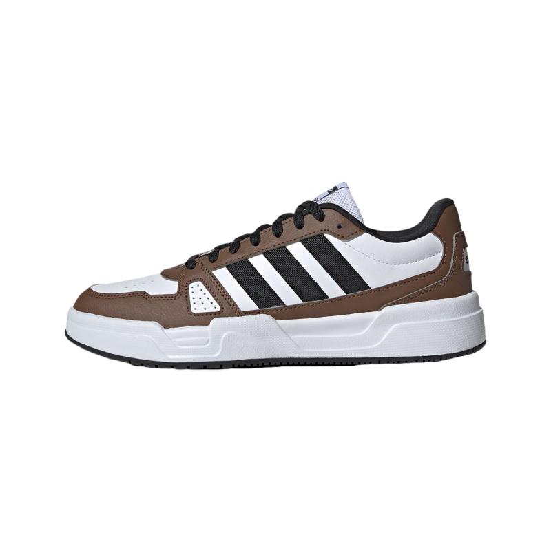 Adidas Lite Baller Lightweight Non-Slip Wear-Resistant Low-Top Skate Shoes Unisex Skate Shoes White Brown JR5236