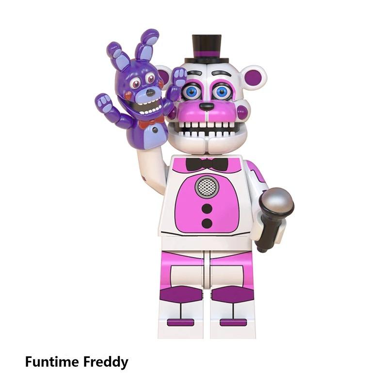 NUEVO Juego FNAF Nights Figura Mini Figuras Bloques de Construcción Esqueleto Juguetes de Terror regalo juguetes para niños molde rey