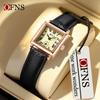 OFNS Women's Classic Luxury Retro Square Quartz Watch with Roman Numerals