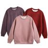 Sweater Men's Spring and Autumn American Retro Crew Neck Top Loose Solid Color Teen Casual Bottom Shirt