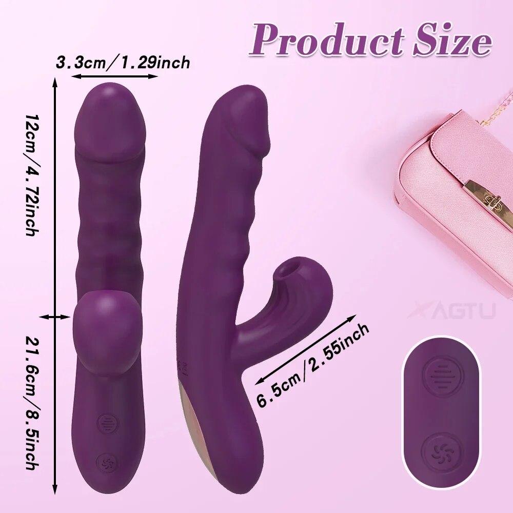Powerful Thrusting Sucking Vibrator Female Sucker Clitoris Stimulator G Spot Dildo Massager Adult Goods Sex Toys Shop for Women