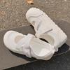 Thin Little White Shoes Women's Breathable Women's Shoes Mesh Hollow Shoes 2025 New Models with Skirts Thick-soled Canvas Sandals Women