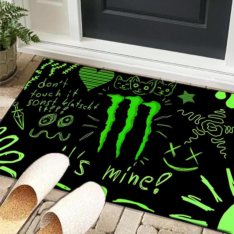 Monster Energy Area Rug Suitable for Indoor And Outdoor,Carpets for Playroom, Homes, Offices, Living Rooms,Home Decor,Christmas Fan Gift