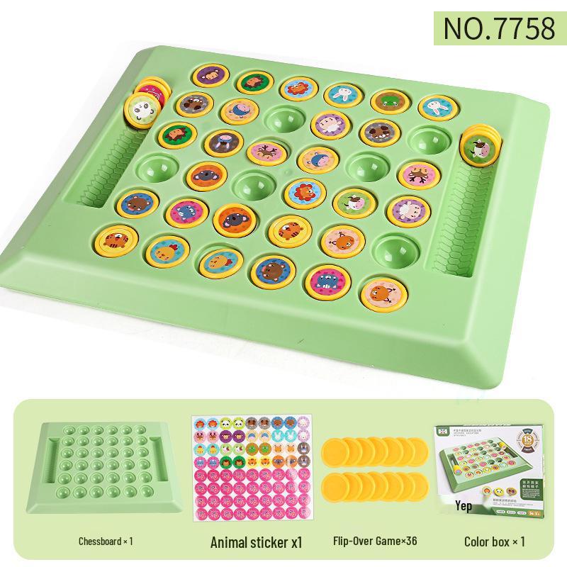 Детская игра на запоминание «Найди пару» (переворачивающиеся карточки): Образовательная головоломка и игрушка для тренировки мозга