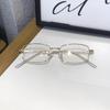 Harajuku Retro Silver Color Small Square Frame Glasses Women Metal Eyeglass Clear Reading Spectacle Blue Light Blocking Eyewear