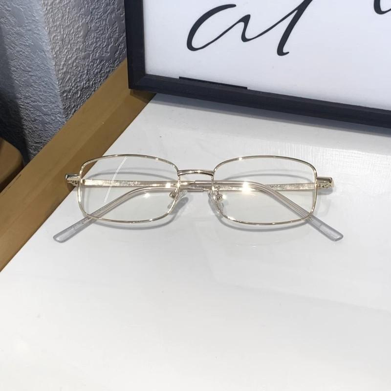 

Harajuku Retro Silver Color Small Square Frame Glasses Women Metal Eyeglass Clear Reading Spectacle Blue Light Blocking Eyewear