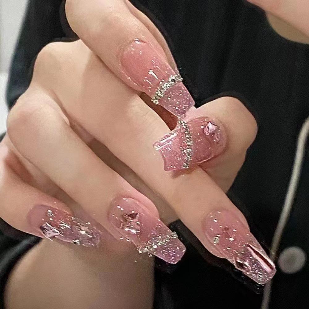 Frühling und Sommer Wind Tragen Nagel Reiner Wunsch Nagelpflaster Aufhellend Abnehmbares Nagelstück Langes und kurzes Nagelstück Fertigprodukt