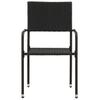 7 Piece Garden Dining Set Poly Rattan Black