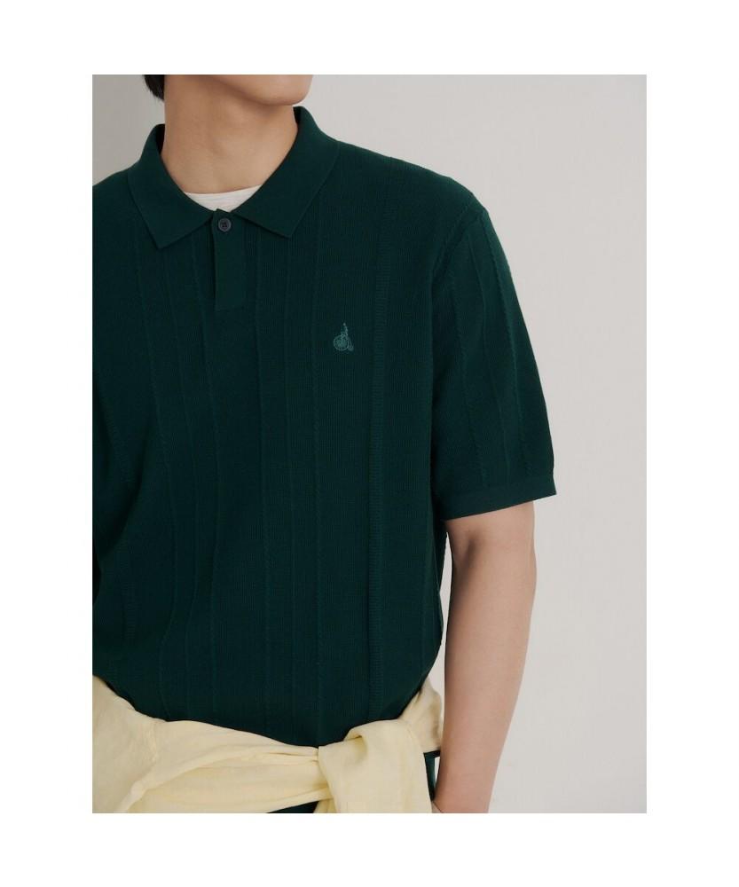 Binpolmen Mini Cable Collar Neck Knit Green