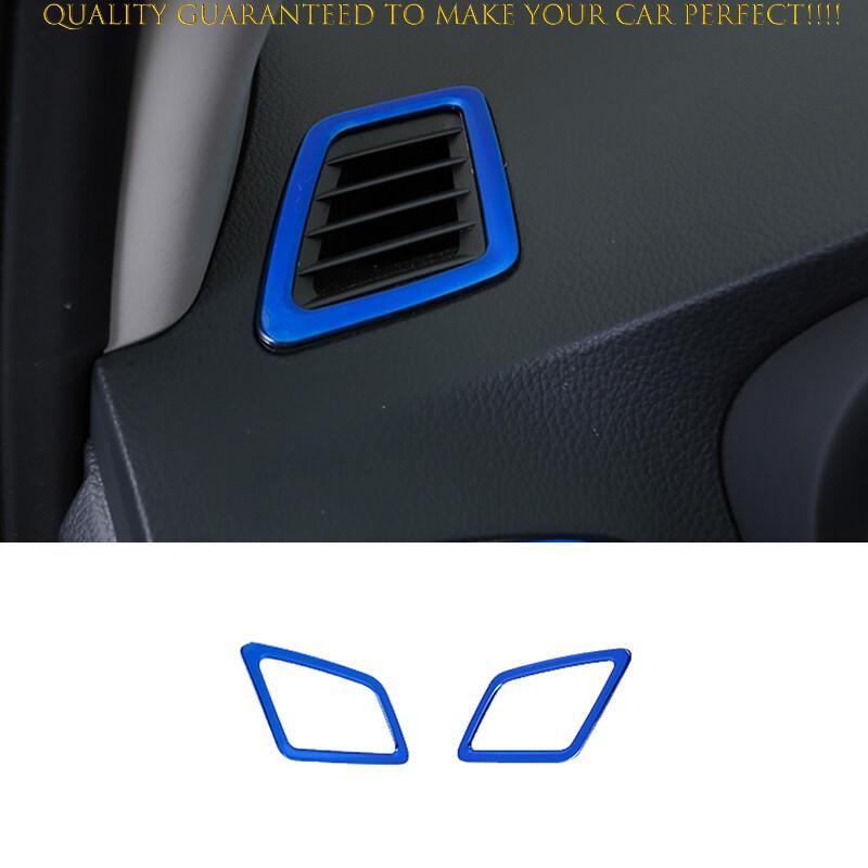 For Nissan Sentra Sylphy 2013-2019 Blue Steel Dashboard L&R Air Outlet Vent Trim