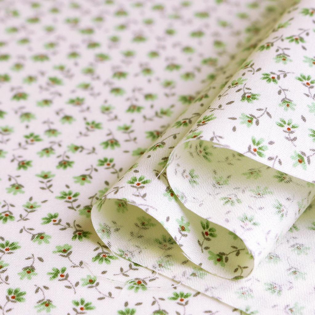 Sojitz Fashion Floral Print Broadcloth 112cm Wide X 2m Craft and Handmade Supplies Fabric, Cut, Green, B6100Z-3-1-2M,