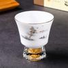 Lu Baijiu Cup Suet Jade Household Small Teacup Spirit Cup Glass Small Wine Glass Sake Wine Set Crystal Clear