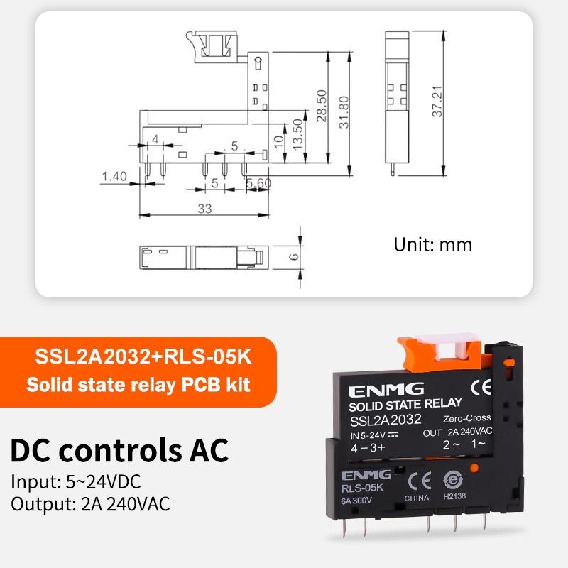 Solid State Relay SSL6D6132 Ultra Compact Low Profile 6A 2A Normally Open for Automation Equipment
