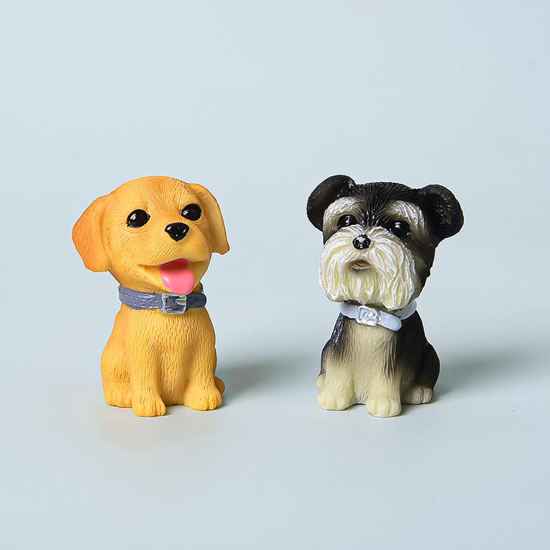 Ornamento per Auto Carino Cane Cartone Animato Action Figure per Regali Ragazze Cruscotto Auto Bambola Cane Decorazione Auto