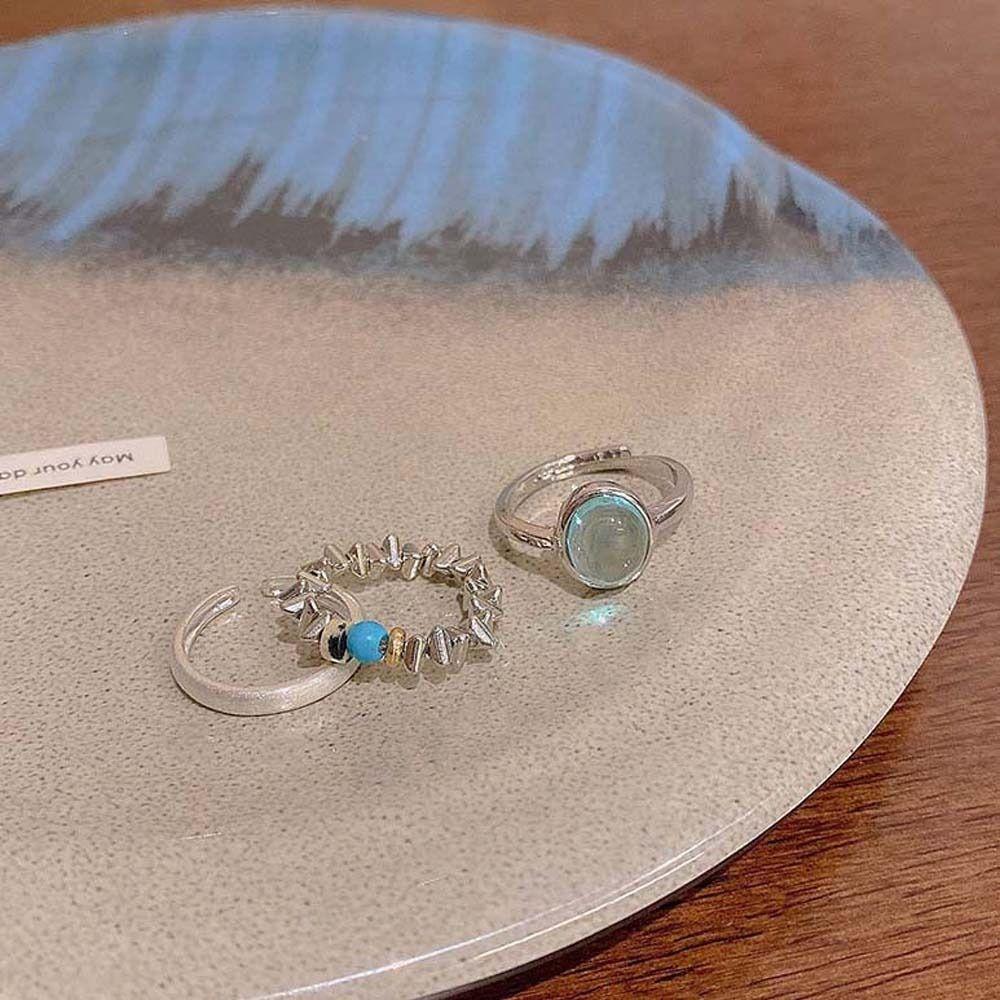 

Цинк Цинк Цинк сплав стекла камня Открытые кольца Открытие Регулируемый Серебряный Цинк Цинк сплав кольца Подарки