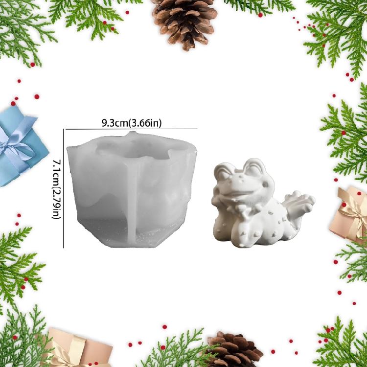 Flexible Frogs Shaped Silicone Mould With Detailed Texture Ideal For Handmade Candle Soaps Craft Easy Demolding