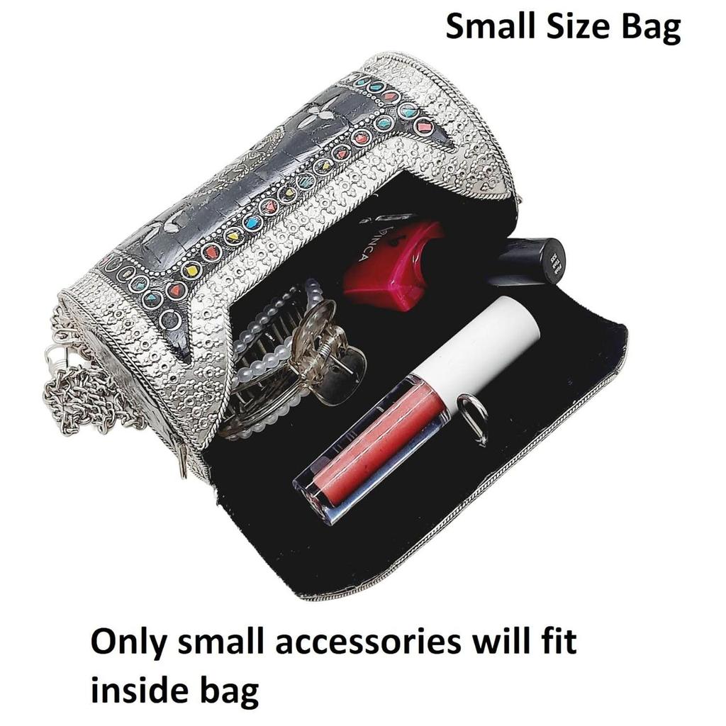 Small Size Handmade Metal Bag Coin Purse Ethnic Bridal Kids Bag Party Clutch