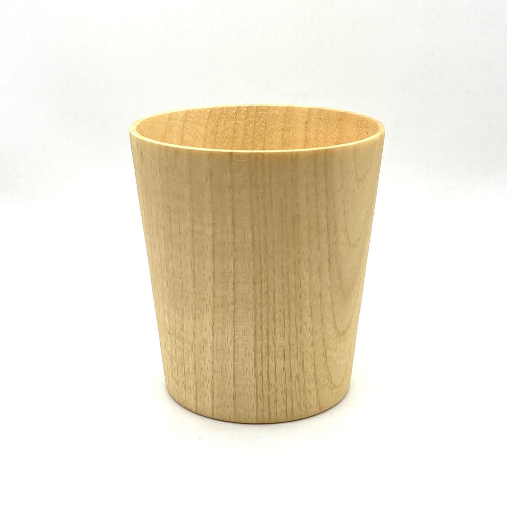 Dishwasher-safe, Natural Wood Teacup, Approximately 210ml, with Nanotech Coating, Logo, Made In Japan