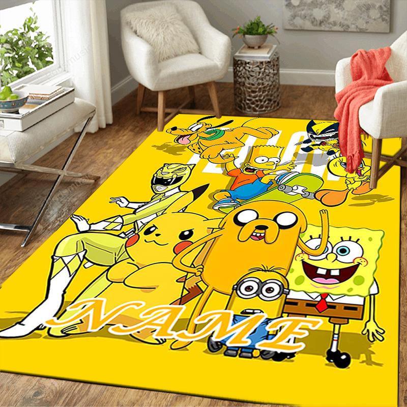Custom 1Pc Pikachu Cyberpunk Artwork Rug Office Carpet Indoor Outdoor Entrance Doormat Nonslip Soft And Comfortable Living Room D2915212