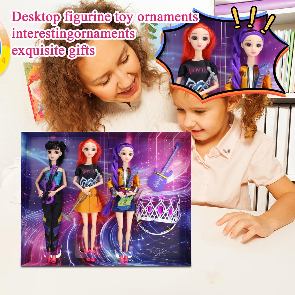 3pc Articulated Dolls, With Realistic Character Designs, Make A Delightful Surprise Gift For Children And Friends.