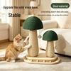 Durable Sisal Mushroom Cat Scratching Post: Vertically Mounted Claw Sharpening Toy