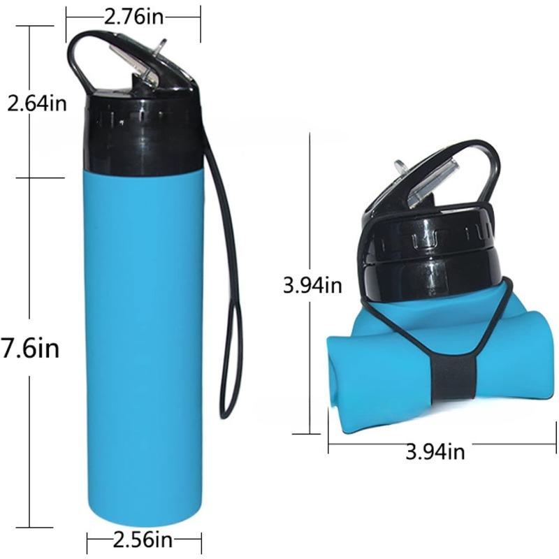 

600 мл уличный велосипедный стакан для воды портативный складной силиконовый мешок для воды спортивный чайник 600ml1PCS