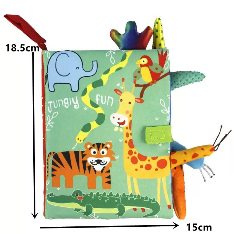Montessori Weiche Babybücher - 3D Fühlbücher mit hohem Kontrast für frühes Lernen, Lernspielzeug für Kinder