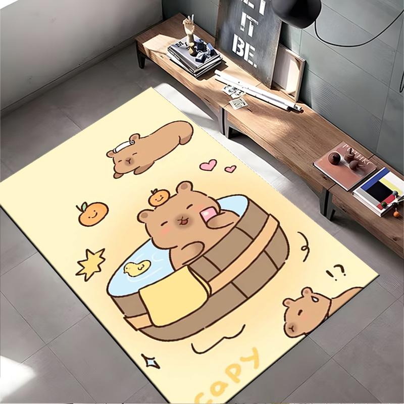Cute Bear Cartoon with Citrus Suitable for Use As an Anti-slip Game Mat for Living Room and Bedroom Sofas