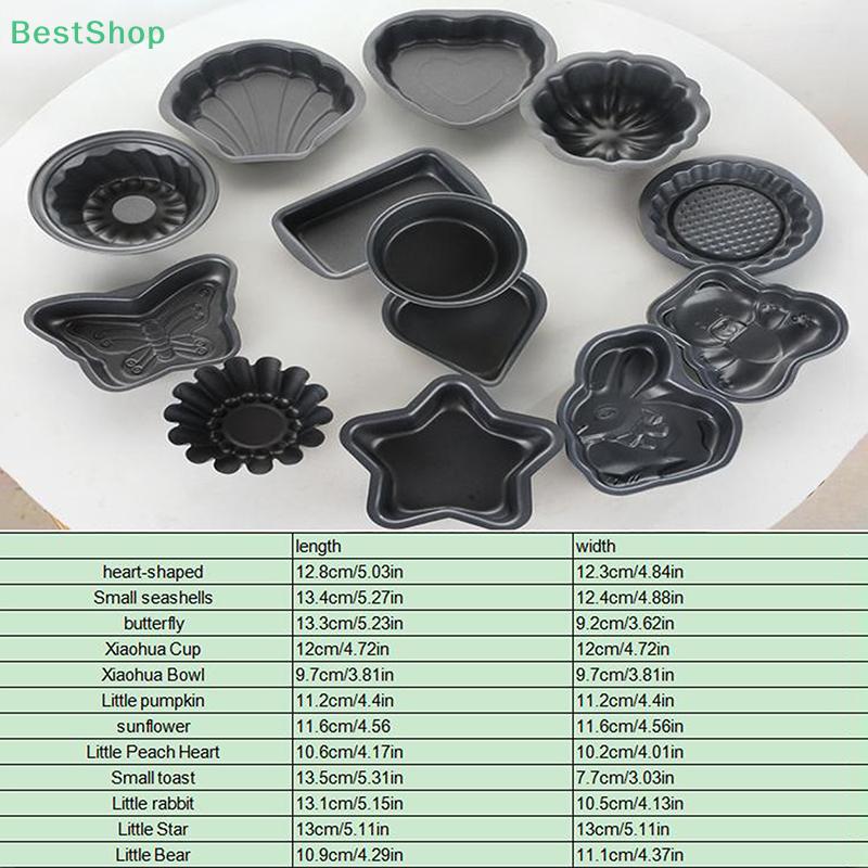 1 Piece Of Non Stick Carbon Steel Mold Baking Tray Heart-shaped Shell Butterfly And Other Pancake Cake Bread Baking Tools