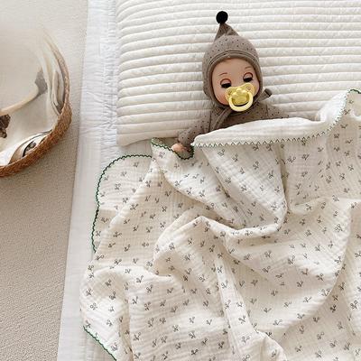 Gaze-Überwurf im koreanischen Stil Sommer Dünne Doppellagige Gaze-Quilt Nickdecke