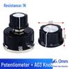 WX112 050 Adjustable Single-Turn Wirewound Potentiometer: 47, 560 Ohm, 1K, 2.2K, 4.7K, 10K, 47K Knob