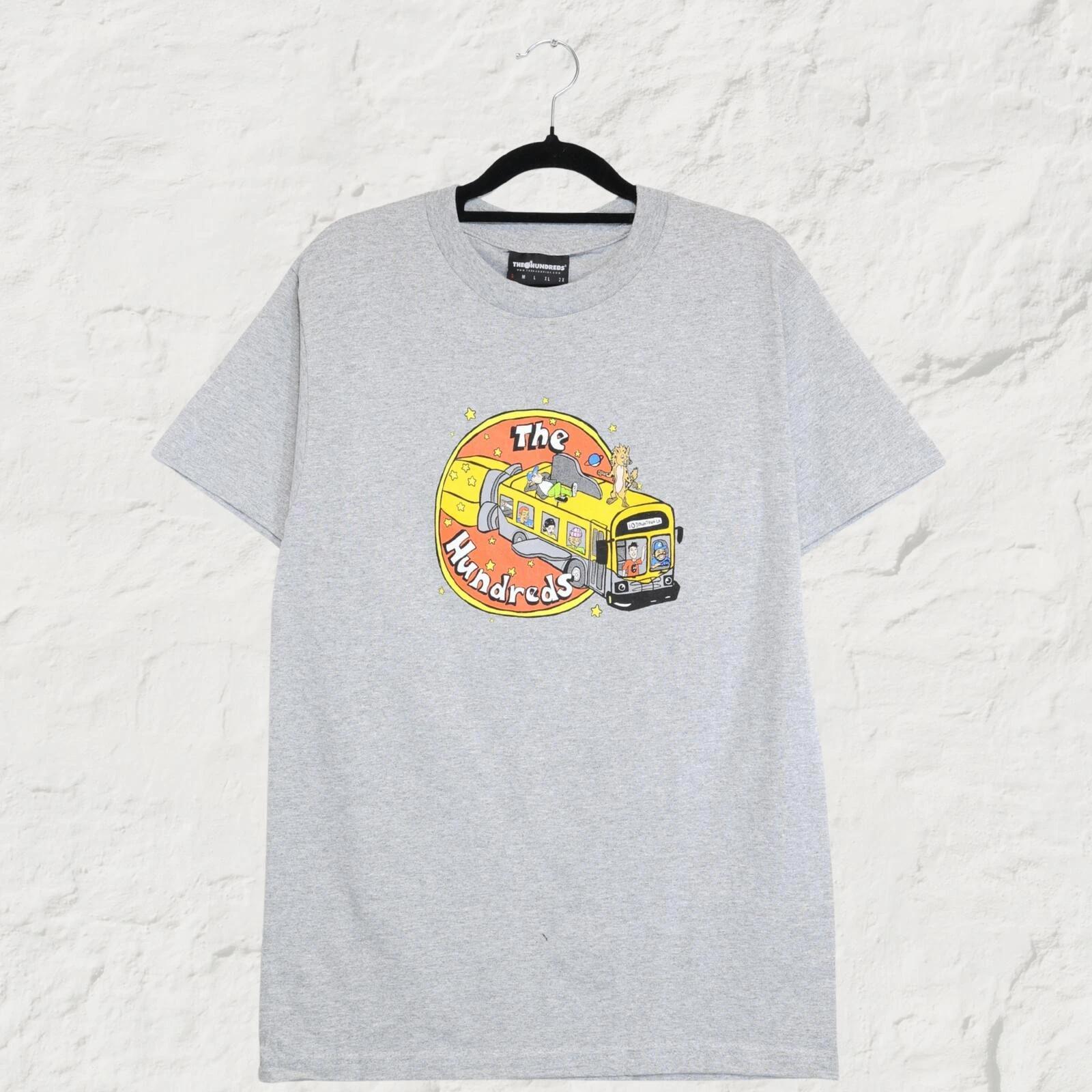 The Hundreds Magic School Bus Tee Grey Heather Graphic T-Shirt S S