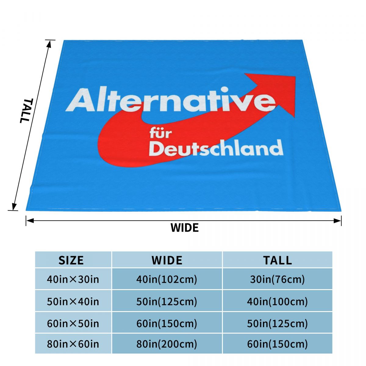 

Alternative Afd Germany Fuzzy Blanket Vintage Throw Blanket for Bed Sofa Couch 200x150cm 80x60in