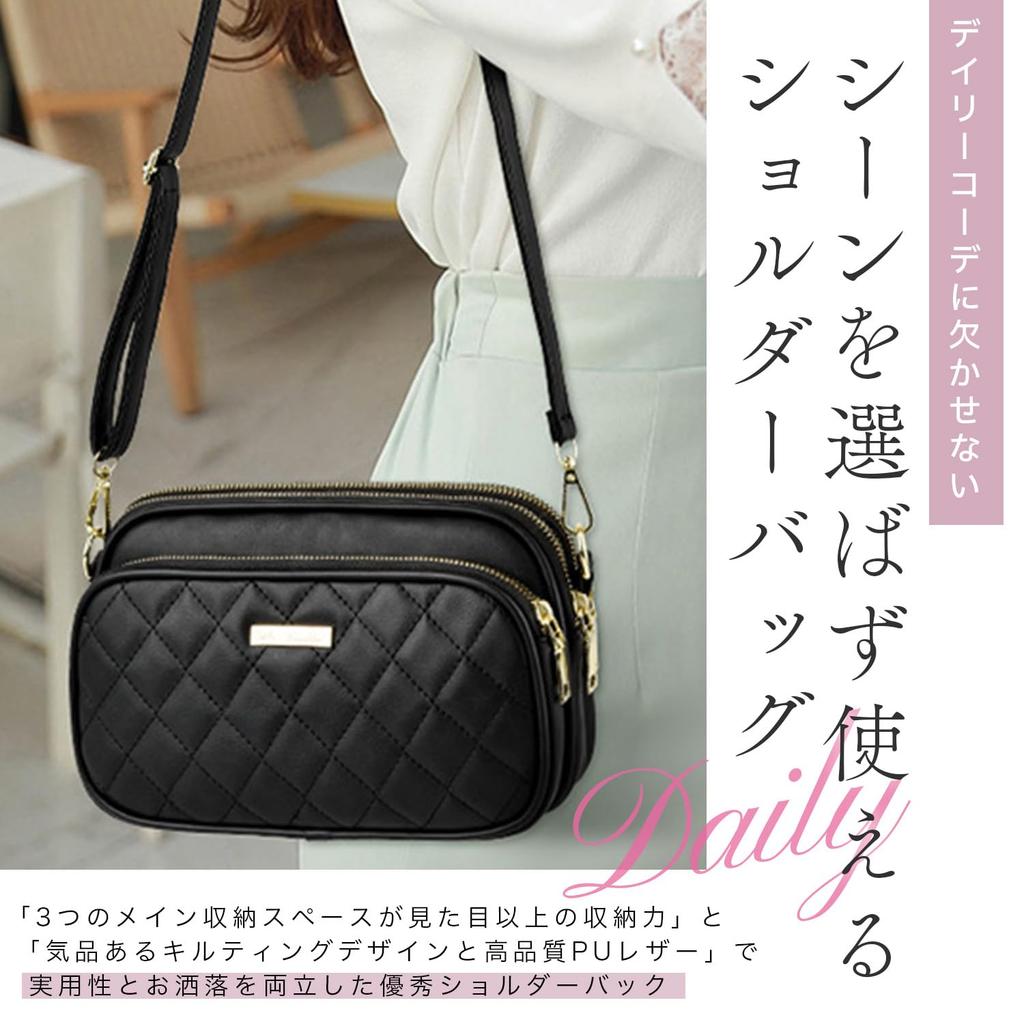 SAMIYU Lightweight Shoulder Bag, Mini Bag, Crossbody Bag, Lightweight, Large Capacity (Pink)