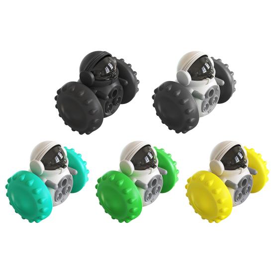 Interactive Dog Toy Robot Shapes Food Dispensing Slow Feeder Self-Moving No Power Needed Pet Enrichment Toy