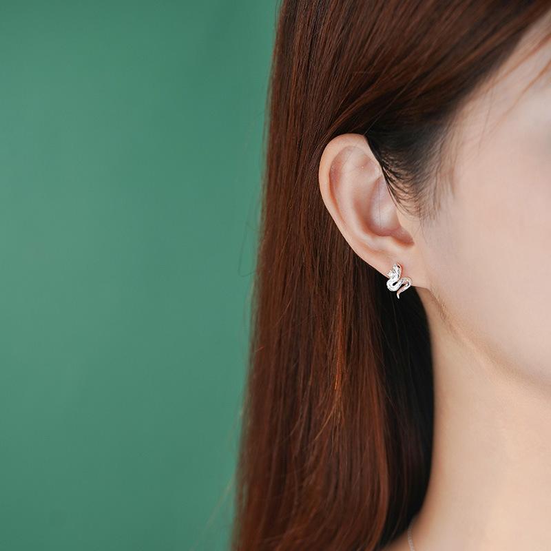 Original Spirit Snake Safety Buckle Necklace National Wind Snake Jewelry Three Piece Set Long Style