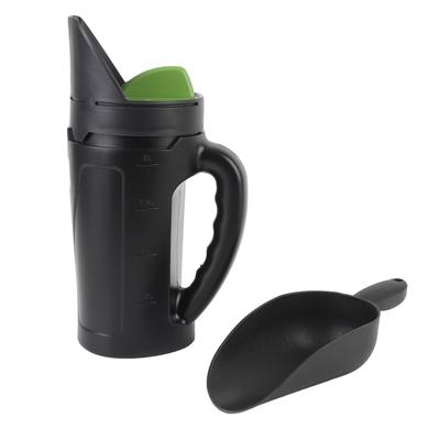 80 Ounce Manual Spreader with Shovel 3 Adjustable Openings Multifunctional Handheld Spreader for