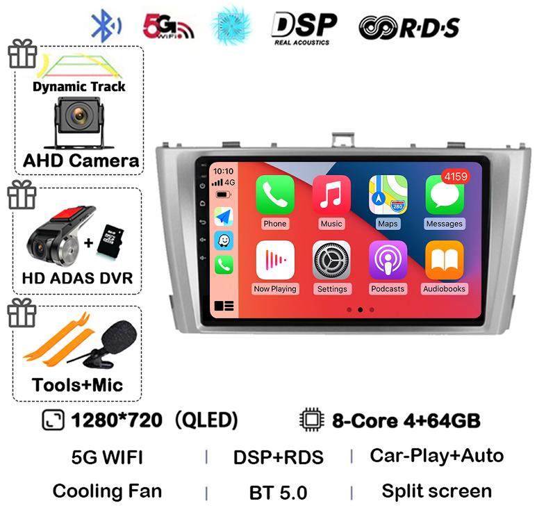 Android 14 Carplay Auto For Toyota Avensis 3 2008 2009 2010 2011 2012 2013- 2015 Car Radio Multimedia Stereo Player GPS 4G WIFI