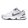 Nike Air Monarch 4 Abrasion Resistant Slip Resistant Low top Chunky Sneakers Unisex White Gold 415445-102(Team1830-S-BOX)