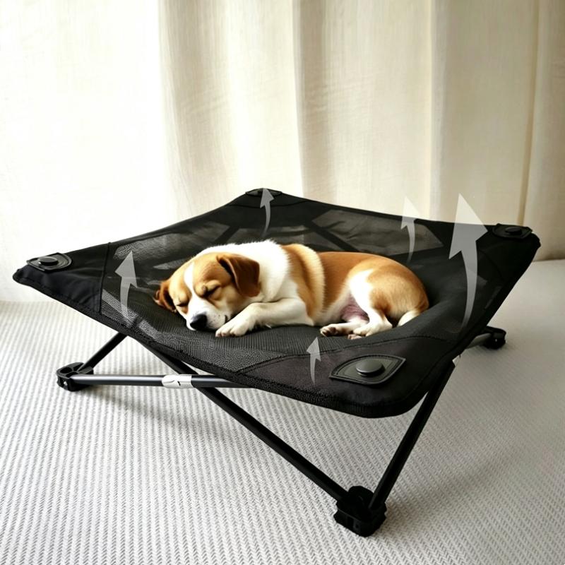 Summer Elevated Dog Bed Waterproof Mesh Breathable Puppy Sleeping Cot Pet Furniture for Indoor Outdoor Camping Garden Balcony