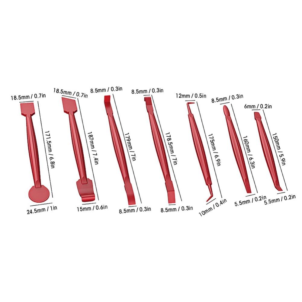 7PCS Lightweight Window Tint Tool Kit Red Film Edge Closing Tool New Film Squeegee Bubble Removal