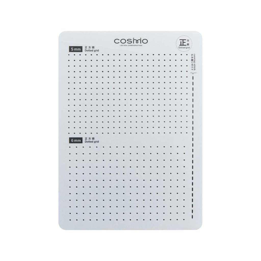COSMO Sashiko Square 5mm 412402 Template, Grid, + 6mm, No.
