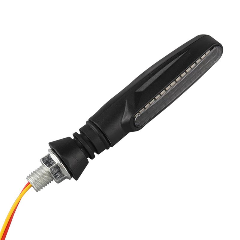 Authentic Motorcycle LED Lights High Bright Turn Signal Indicator Lights Front Rear White Day Running Lights Flowing Brake Lamps