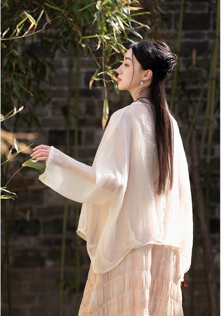 Women's Summer Frog Button Chinese Style Sun Protection Cardigan