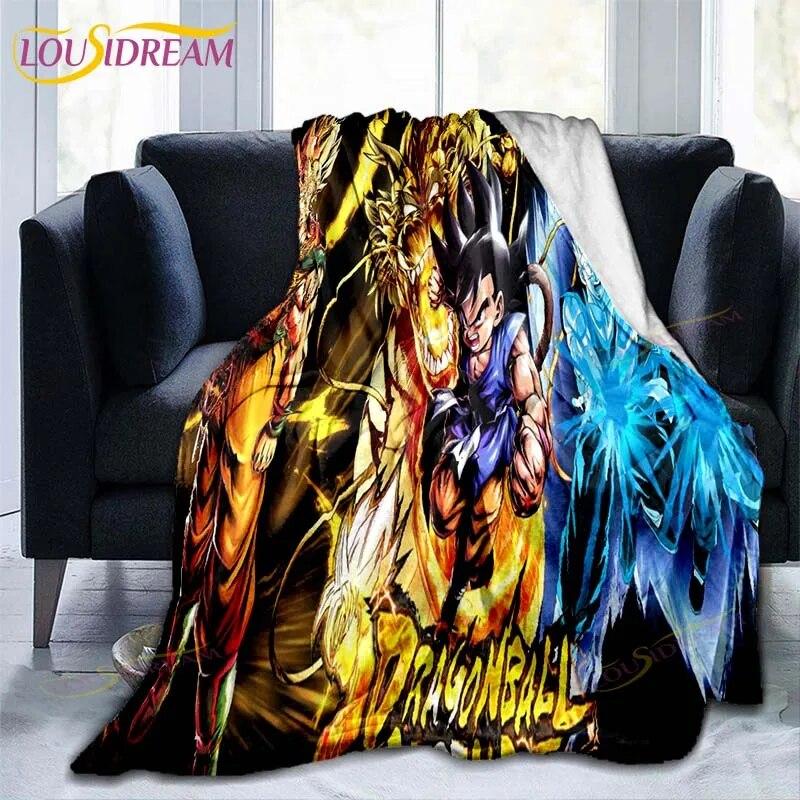 Couverture en flanelle avec personnages de dessins animés japonais célèbres, couverture polaire pour enfants, canapé, voyage, Camping