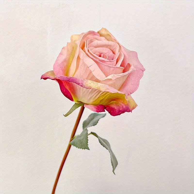 1Pc Baked Edge Greek Rose Artificial Flower Bouquet for Wedding Home Decoration Holiday Decoration Valentine's Day Gift Birthday