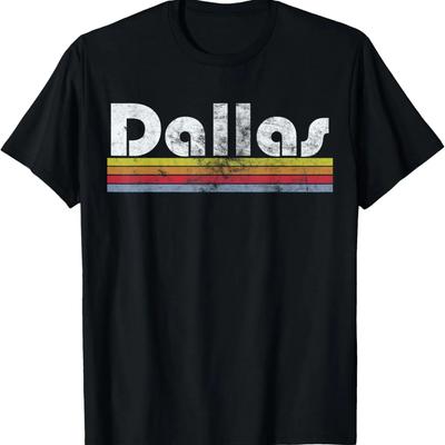 Dallas Texas Retro Vintage Hrdost 70. 80. 90. Léta Pánské Dámské Dárek Tričko